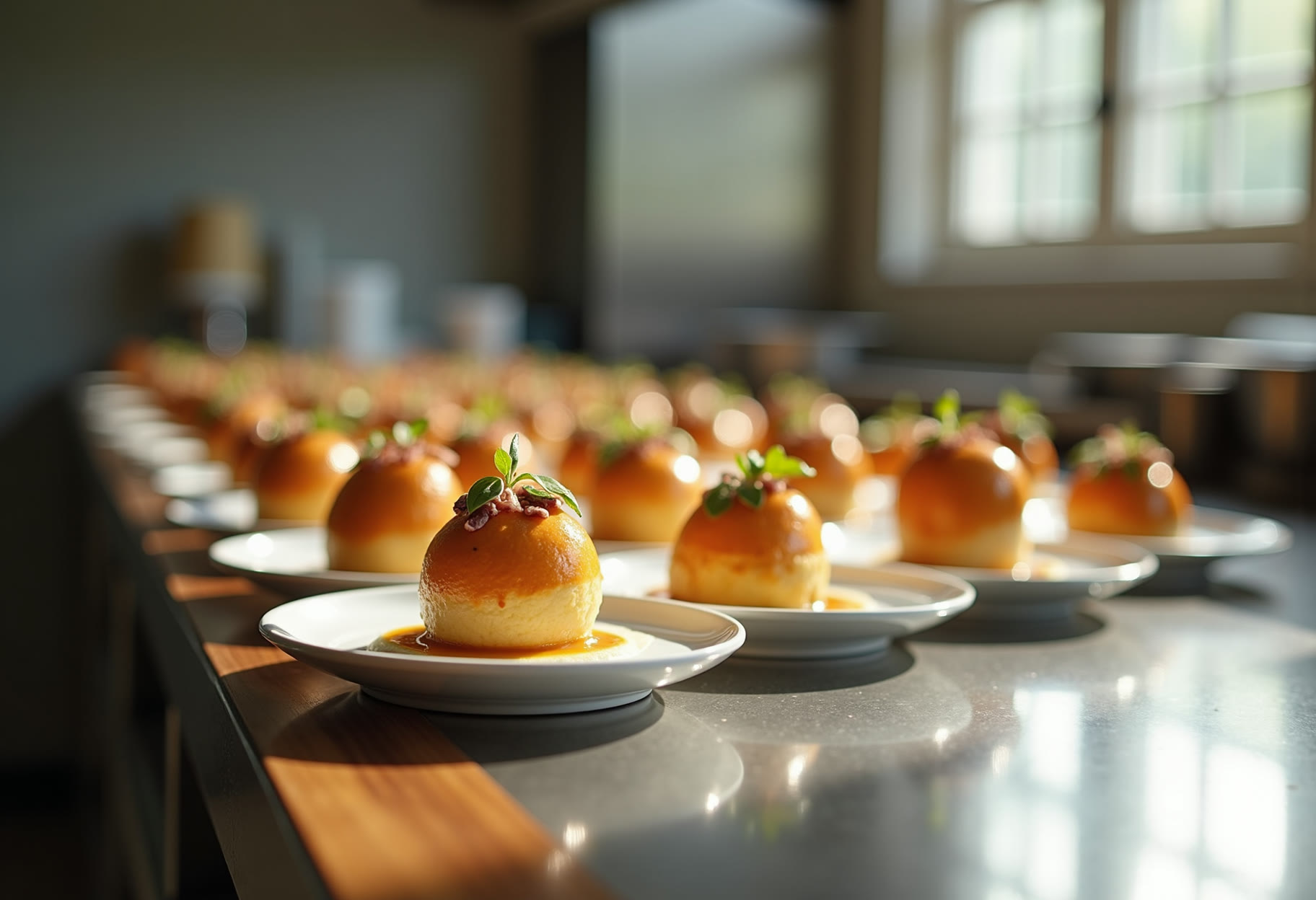 Dessert plating line for a fundraiser in Nichols Hills